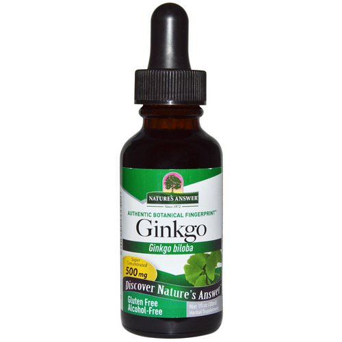 Nature's Answer, Ginkgo, Alcohol-Free, 500 mg, 1 fl oz (30 ml) Review