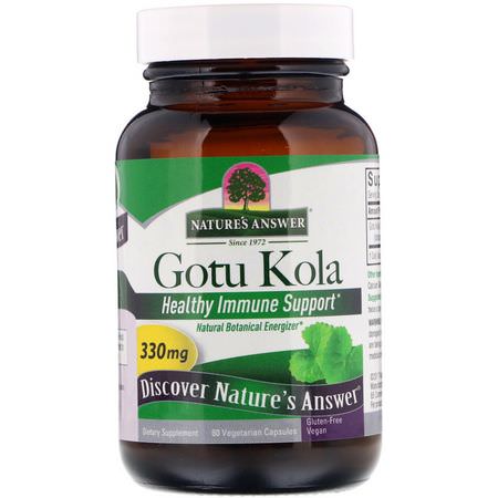 Nature's Answer Gotu Kola - Gotu Kola, Homeopati, Örter
