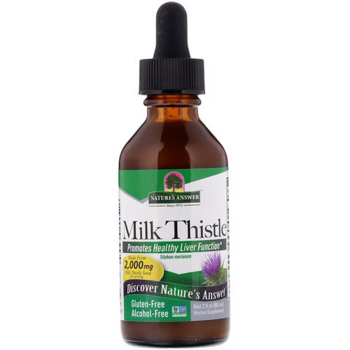 Nature's Answer, Milk Thistle, Alcohol Free, 2,000 mg, 2 fl oz (60 ml) Review