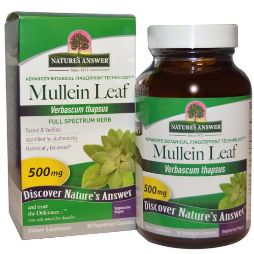 Nature's Answer, Mullein Leaf, 500 mg, 90 Vegetarian Capsules Review