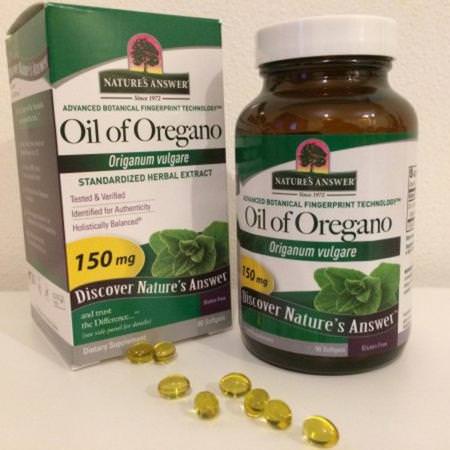 Nature's Answer Oregano Oil Supplements Cold Cough Flu - Influensa, Hosta, Förkylning, Kosttillskott