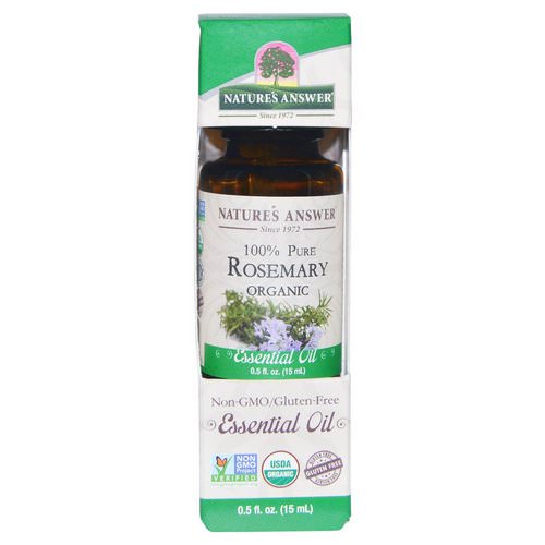 Nature's Answer, Organic Essential Oil, 100% Pure Rosemary, 0.5 fl oz (15 ml) Review