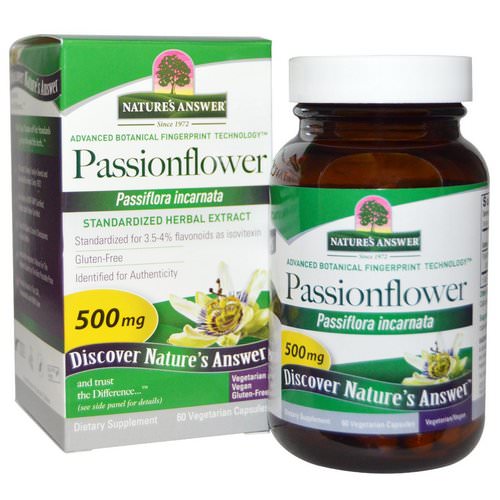 Nature's Answer, Passionflower, 500 mg, 60 Vegetarian Capsules Review