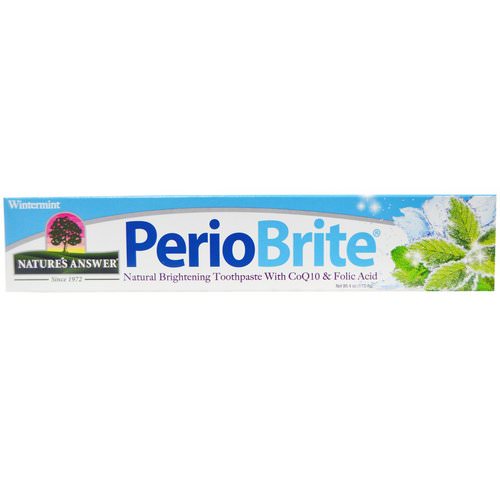 Nature's Answer, PerioBrite, Natural Brightening Toothpaste with CoQ10 & Folic Acid, Wintermint, 4 fl oz (113.4 g) Review