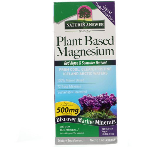 Nature's Answer, Plant Based Magnesium, Vanilla Cream Flavor, 500 mg, 16 fl oz (480 ml) Review