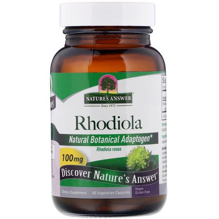 Nature's Answer Rhodiola - Rhodiola, Homeopati, Örter