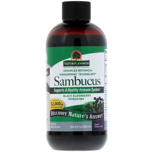Nature's Answer, Sambucus, Black Elderberry, 12,000 mg, 8 fl oz (240 ml) Review