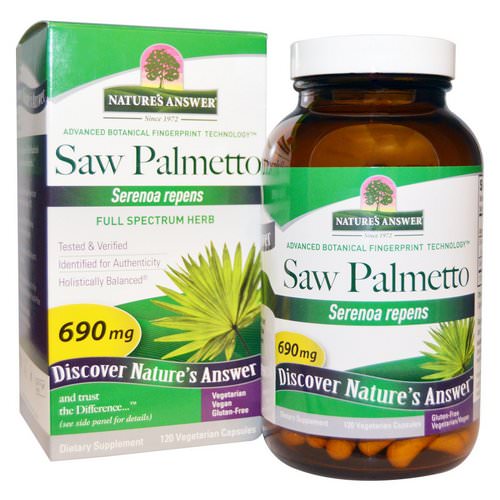 Nature's Answer, Saw Palmetto, Full Spectrum Herb, 690 mg, 120 Vegetarian Capsules Review
