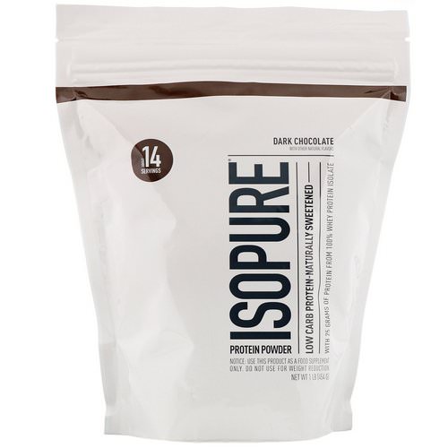 Nature's Best, IsoPure, Low Carb Protein Powder, Dark Chocolate, 1 lb (454 g) Review