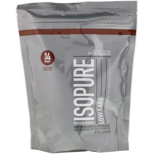 Nature's Best, IsoPure, Low Carb Protein Powder, Dutch Chocolate, 1 lb (454 g) Review