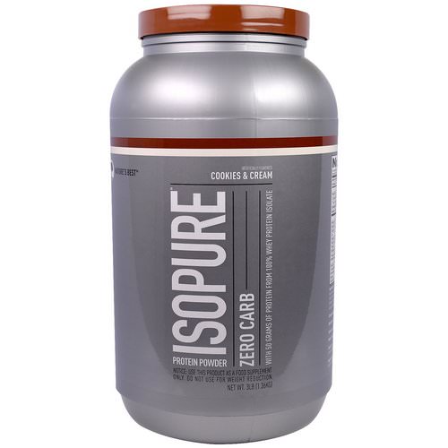 Nature's Best, IsoPure, Zero Carb, Protein Powder, Cookies & Cream, 3 lbs (1.36 kg) Review