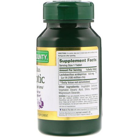 Acidophilus, Probiotics, Digestion, Supplements: Nature's Bounty, Acidophilus Probiotic, 120 Tablets