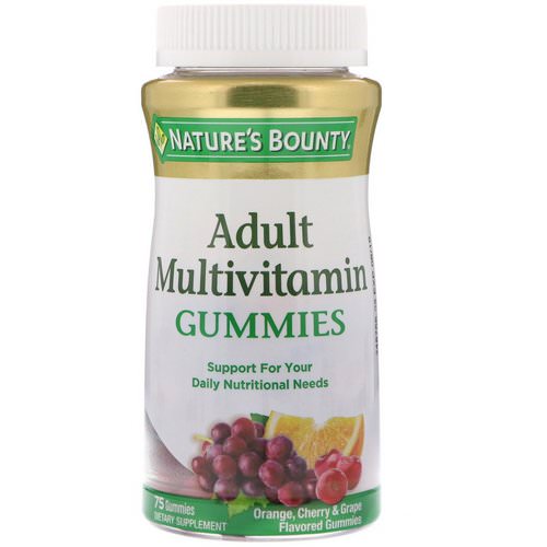 Nature's Bounty, Adult Multivitamin Gummies, Orange, Cherry & Grape Flavored, 75 Gummies Review