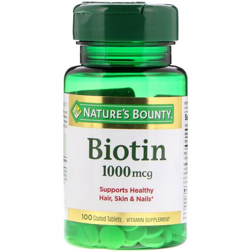 Nature's Bounty, Biotin, 1,000 mcg, 100 Coated Tablets Review
