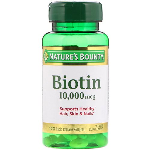 Nature's Bounty, Biotin, 10,000 mcg, 120 Rapid Release Softgels Review