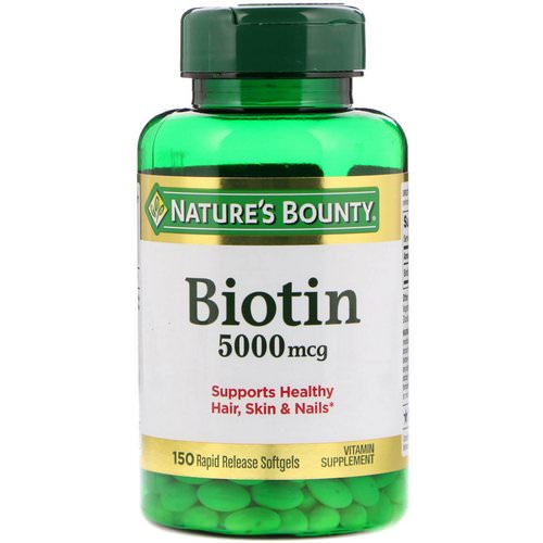 Nature's Bounty, Biotin, 5000 mcg, 150 Rapid Release Softgels Review