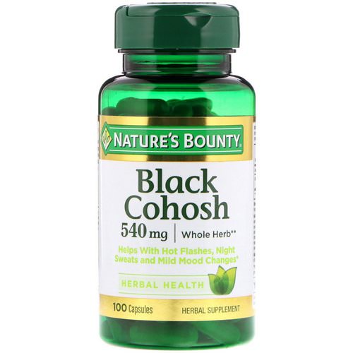 Nature's Bounty, Black Cohosh, 540 mg, 100 Capsules Review