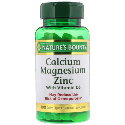 Nature's Bounty, Calcium Magnesium Zinc with Vitamin D3, 100 Coated Caplets Review