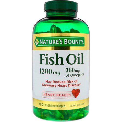 Nature's Bounty, Fish Oil, 1200 mg, 320 Rapid Release Softgels Review