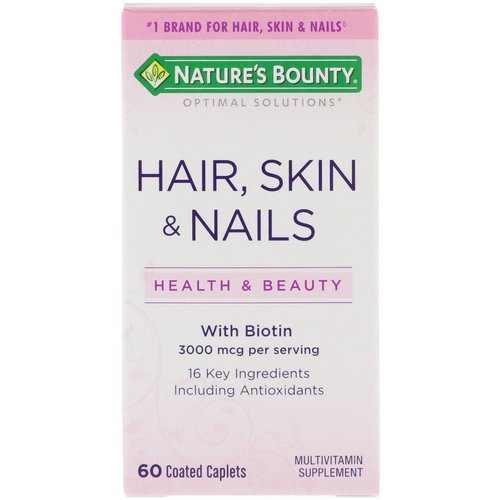 Nature's Bounty, Hair, Skin & Nails, 60 Coated Caplets Review