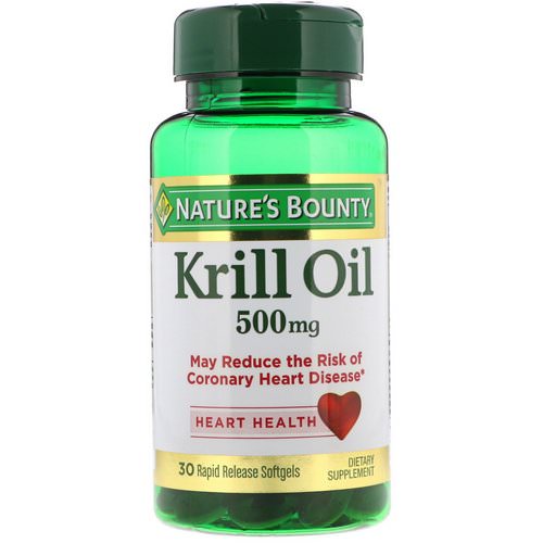 Nature's Bounty, Krill Oil, 500 mg, 30 Rapid Release Softgels Review