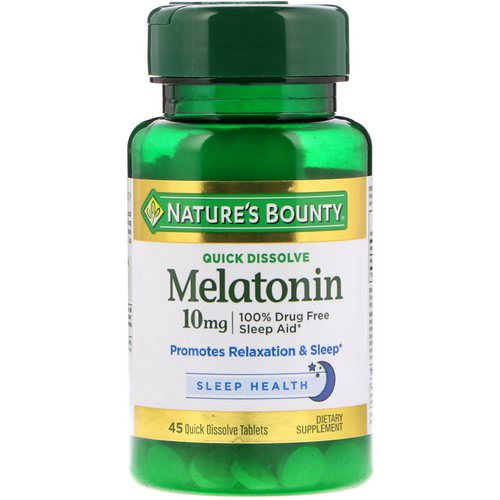 Nature's Bounty, Melatonin, Quick Dissolve, 10 mg, 45 Quick Dissolve Tablets Review
