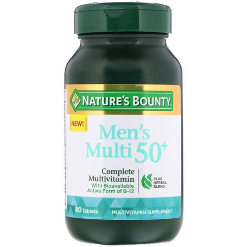 Nature's Bounty, Men's Multi 50+, Complete Multivitamin, 80 Tablets Review
