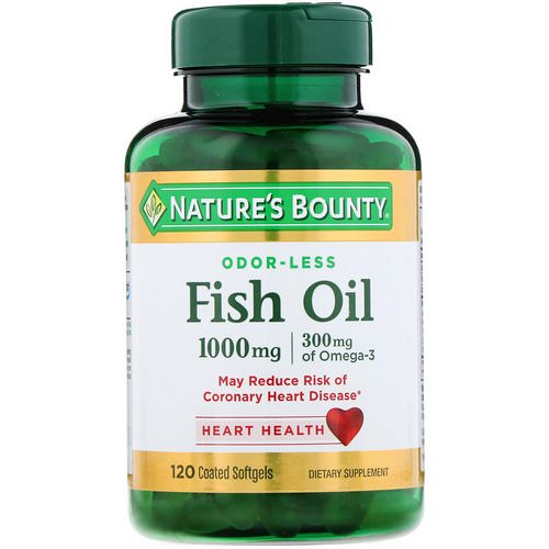 Nature's Bounty, Odorless Fish Oil, 1,000 mg, 120 Coated Softgels Review