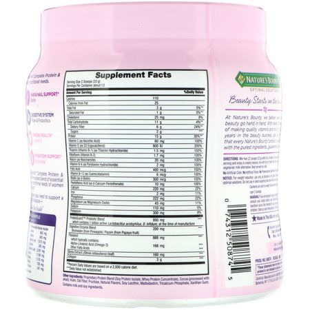 Protein, Idrottsnäring: Nature's Bounty, Optimal Solutions, Complete Protein & Vitamin Shake Mix, Decadent Chocolate, 16 oz (453 g)