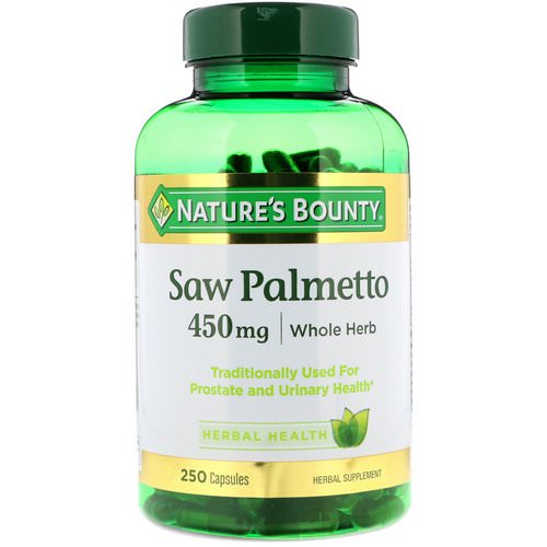 Nature's Bounty, Saw Palmetto, 450 mg, 250 Capsules Review