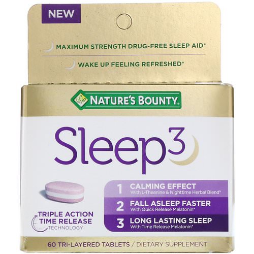 Nature's Bounty, Sleep3, 60 Tri-Layered Tablets Review