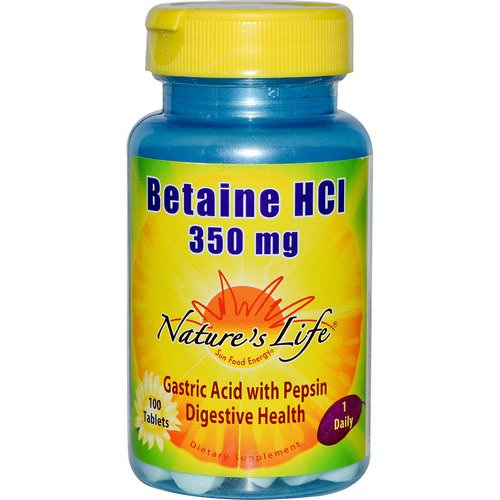 Nature's Life, Betaine HCL, 350 mg, 100 Tablets Review