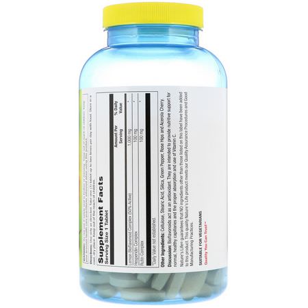Antioxidanter, Kosttillskott: Nature's Life, Bioflavonoids, 1,000 mg, 250 Tablets