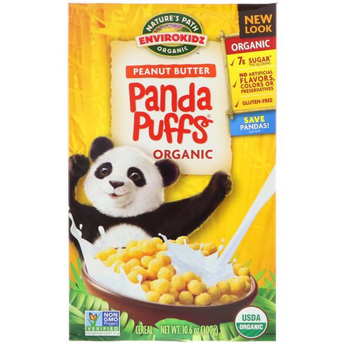 Nature's Path, EnviroKidz, Organic Peanut Butter Panda Puffs, 10.6 oz (300 g) Review