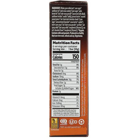 Granola Barer: Nature's Path, Love Crunch, Premium Organic Granola Bars, Dark Chocolate Peanut Butter, 6 Bars, 1.06 oz (30 g) Each