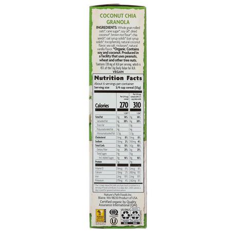 Granola, Frukostmat, Spannmål: Nature's Path, Organic Coconut Chia Granola, 12.34 oz (350 g)