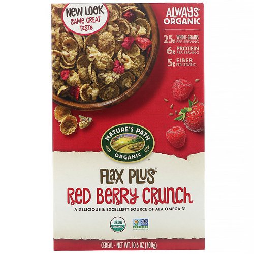 Nature's Path, Organic, Flax Plus Red Berry Crunch Cereal, 10.6 oz (300 g) Review