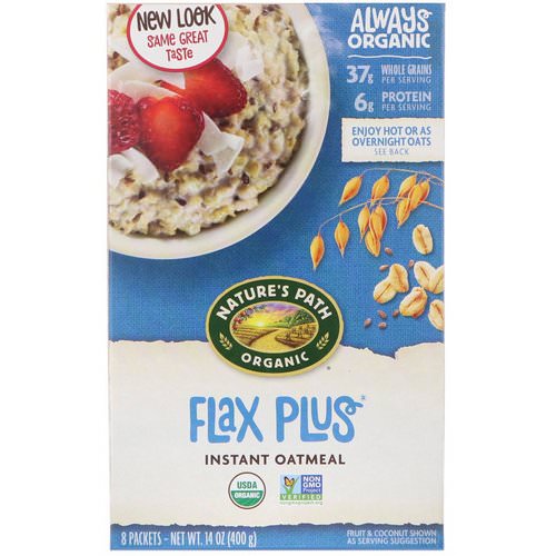 Nature's Path, Organic Instant Oatmeal, Flax Plus, 8 Packets, 14 oz (400 g) Review