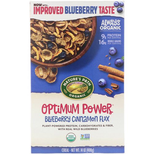 Nature's Path, Organic Optimum Power Cereal, Blueberry Cinnamon Flax, 14 oz (400 g) Review