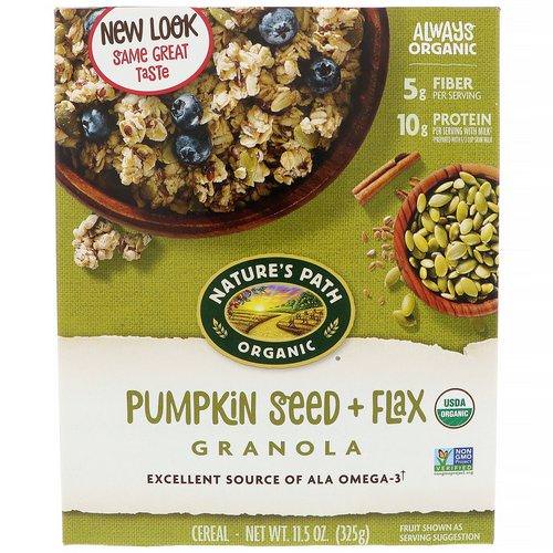 Nature's Path, Organic Pumpkin Seed + Flax Granola Cereal, 11.5 oz (325 g) Review