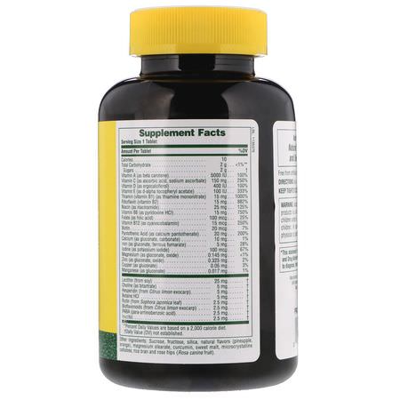 Multivitaminer, Kosttillskott: Nature's Plus, Adult's Chewable Multi-Vitamin and Mineral, Natural Pineapple Flavor, 90 Tablets