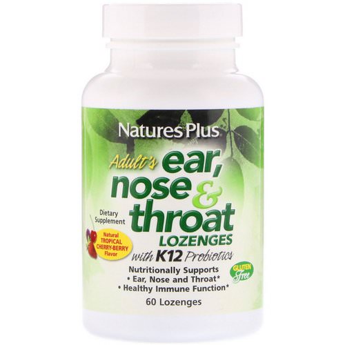 Nature's Plus, Adult's Ear, Nose & Throat Lozenges, Natural Tropical Cherry Berry, 60 Lozenges Review