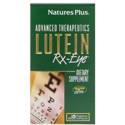 Nature's Plus, Advanced Therapeutics, Lutein RX-Eye, 60 Vegetarian Capsules Review