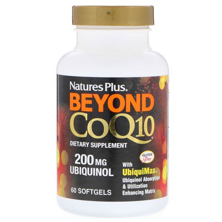 Nature's Plus Ubiquinol CoQ10 - Coq10, Ubiquinol, Antioxidanter, Kosttillskott