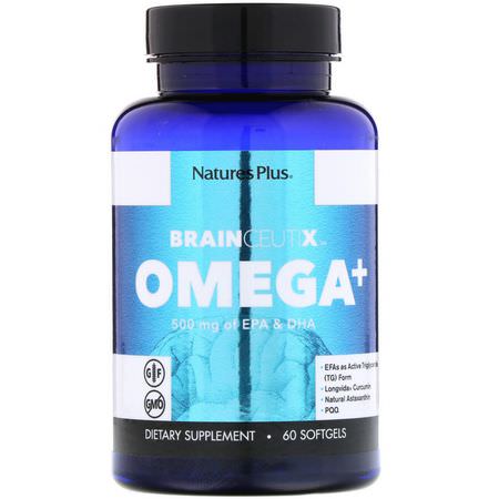 Nature's Plus Omega-3 Fish Oil Cognitive Memory Formulas - Minne, Kognitivt, Omega-3 Fiskolja, Omegas Epa Dha