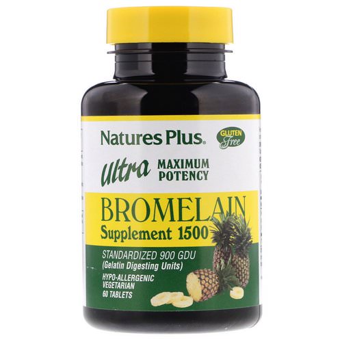 Nature's Plus, Bromelain Supplement 1500, Ultra Maximum Potency, 60 Tablets Review