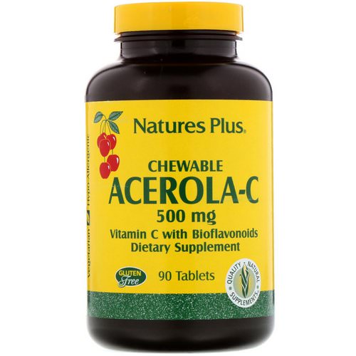 Nature's Plus, Chewable Acerola-C, Vitamin C with Bioflavonoids, 500 mg, 90 Tablets Review