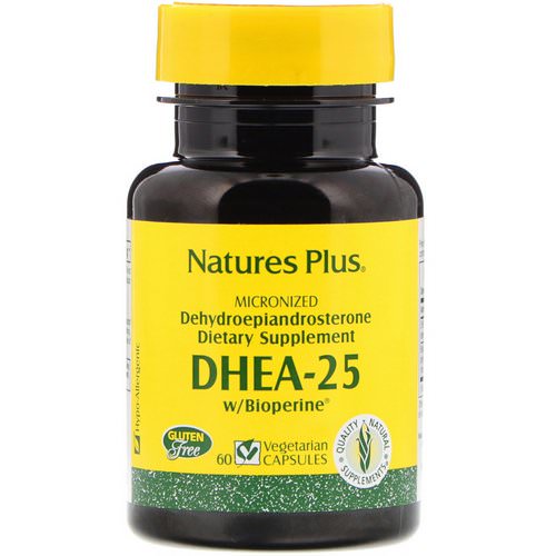 Nature's Plus, DHEA-25 With Bioperine, 60 Vegetarian Capsules Review