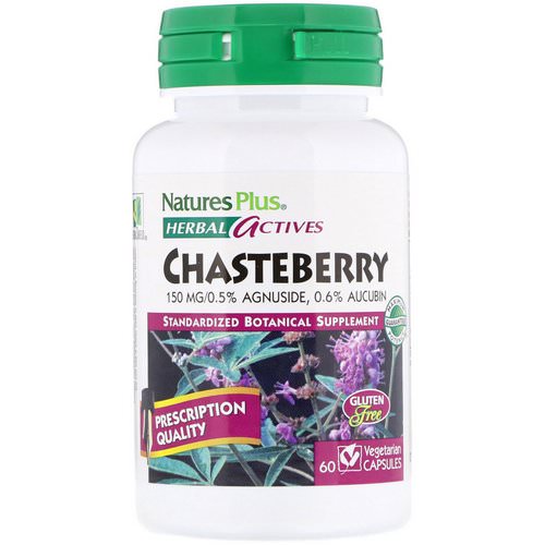 Nature's Plus, Herbal Actives, Chasteberry, 150 mg, 60 Vegetarian Capsules Review