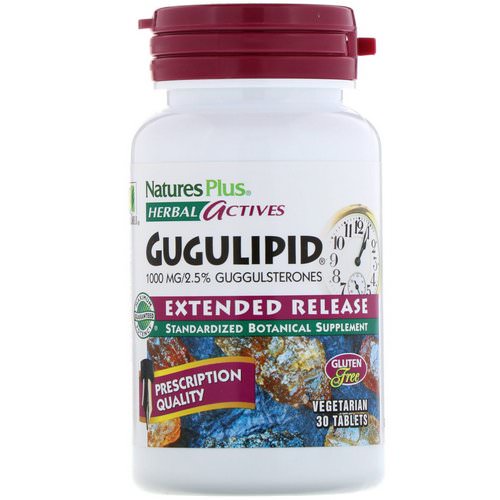 Nature's Plus, Herbal Actives, Gugulipid, Extended Release, 1,000 mg, 30 Vegetarian Tablets Review